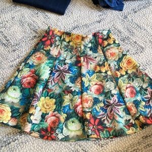 Guess floral print skater skirt